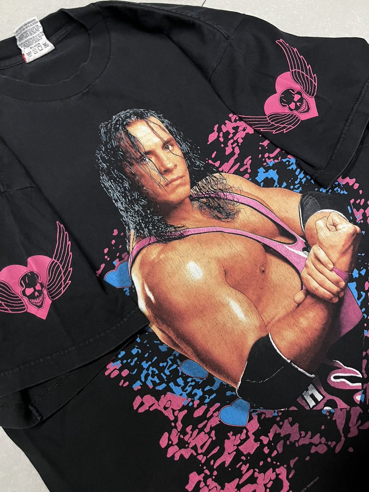 Band Tees × Vintage × WWE Vintage Bret “The Hitman” Hart 90s t shirt Size US L / EU 52-54 / 3 - 7 Thumbnail