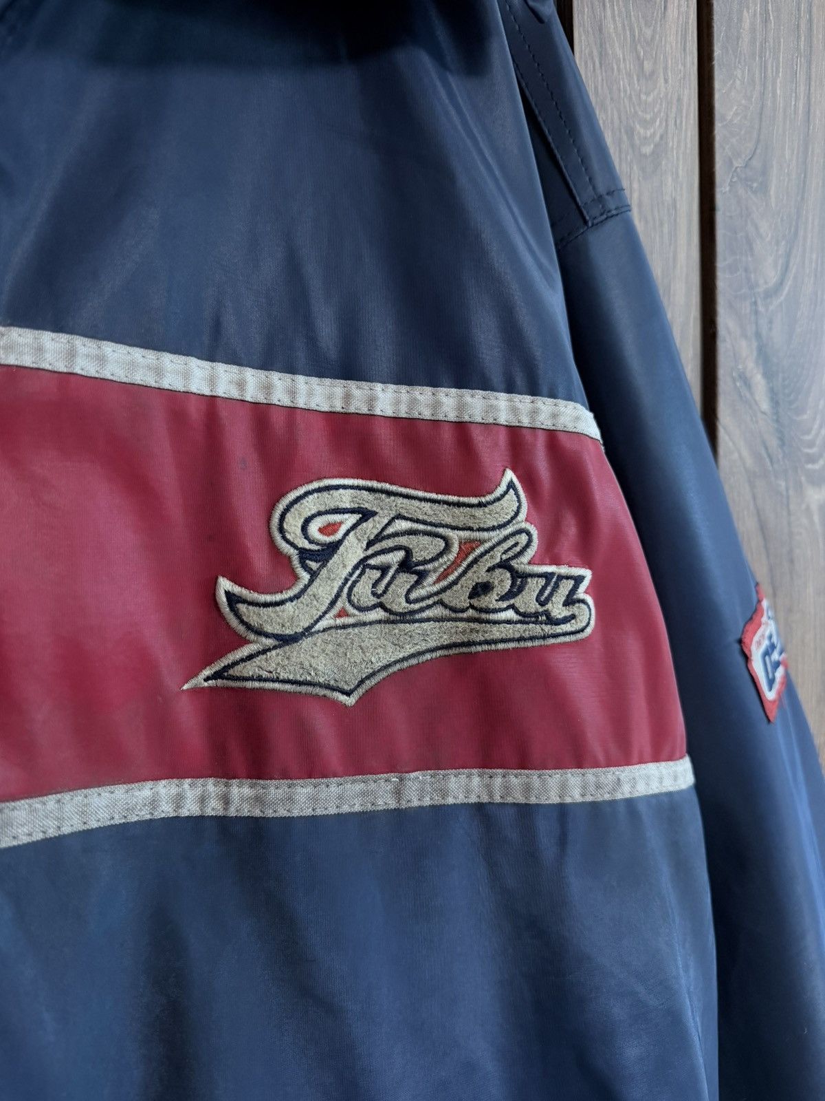 Fubu Vintage Fubu Varsity Waterproof Jacket Navy Red Distressed Size US M / EU 48-50 / 2 - 15 Thumbnail