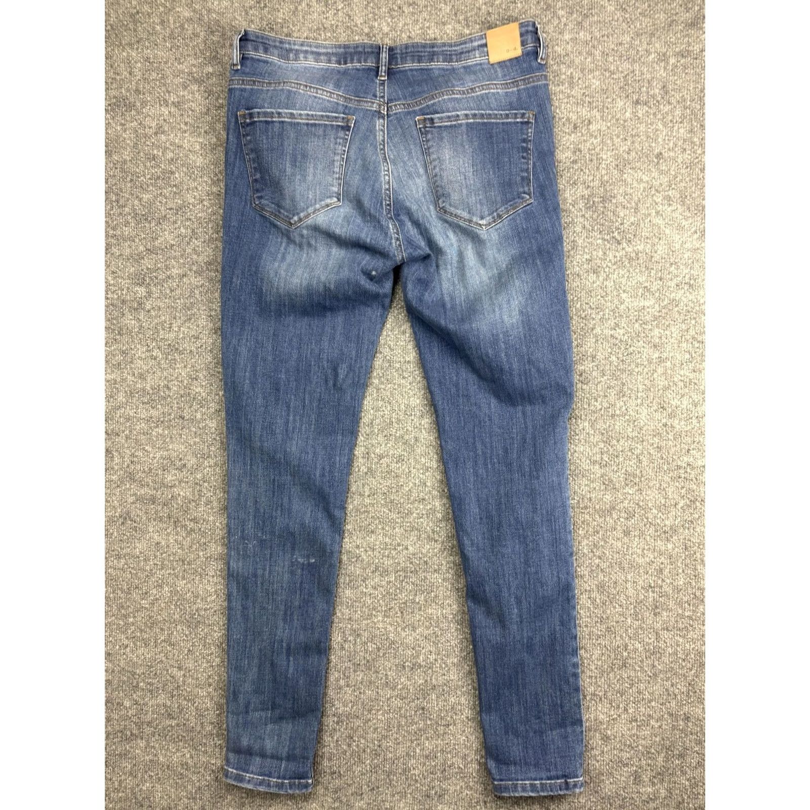 Denime Dish-denim Jeans Mens 31x31 Medium Wash Blue Skinny Stretch Slim Fit Denim Pants Size US 31 - 7 Thumbnail