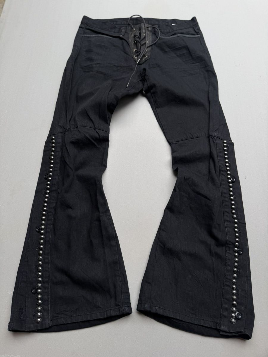 BLAC BACCARA lace up flare jeans