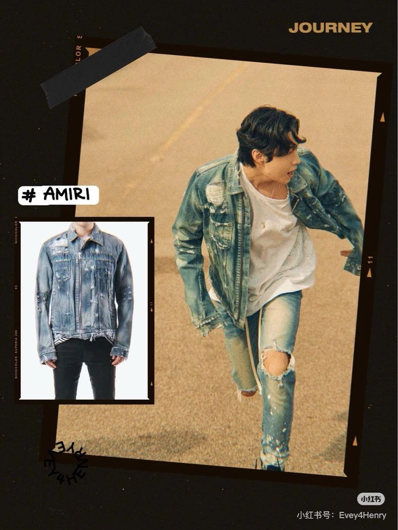 Amiri Amiri Original Year Oily Stain Destroyed Zip-Up Denim Jack Size US M / EU 48-50 / 2 - 7 Thumbnail