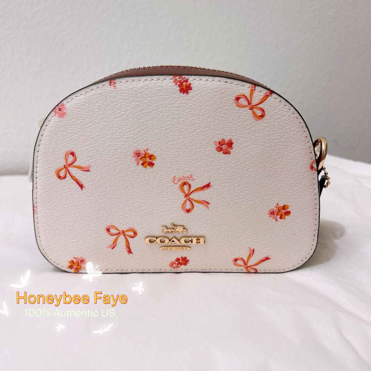 image of Coach Mini Serena Satchel With Bow Print Cn710, Women's
