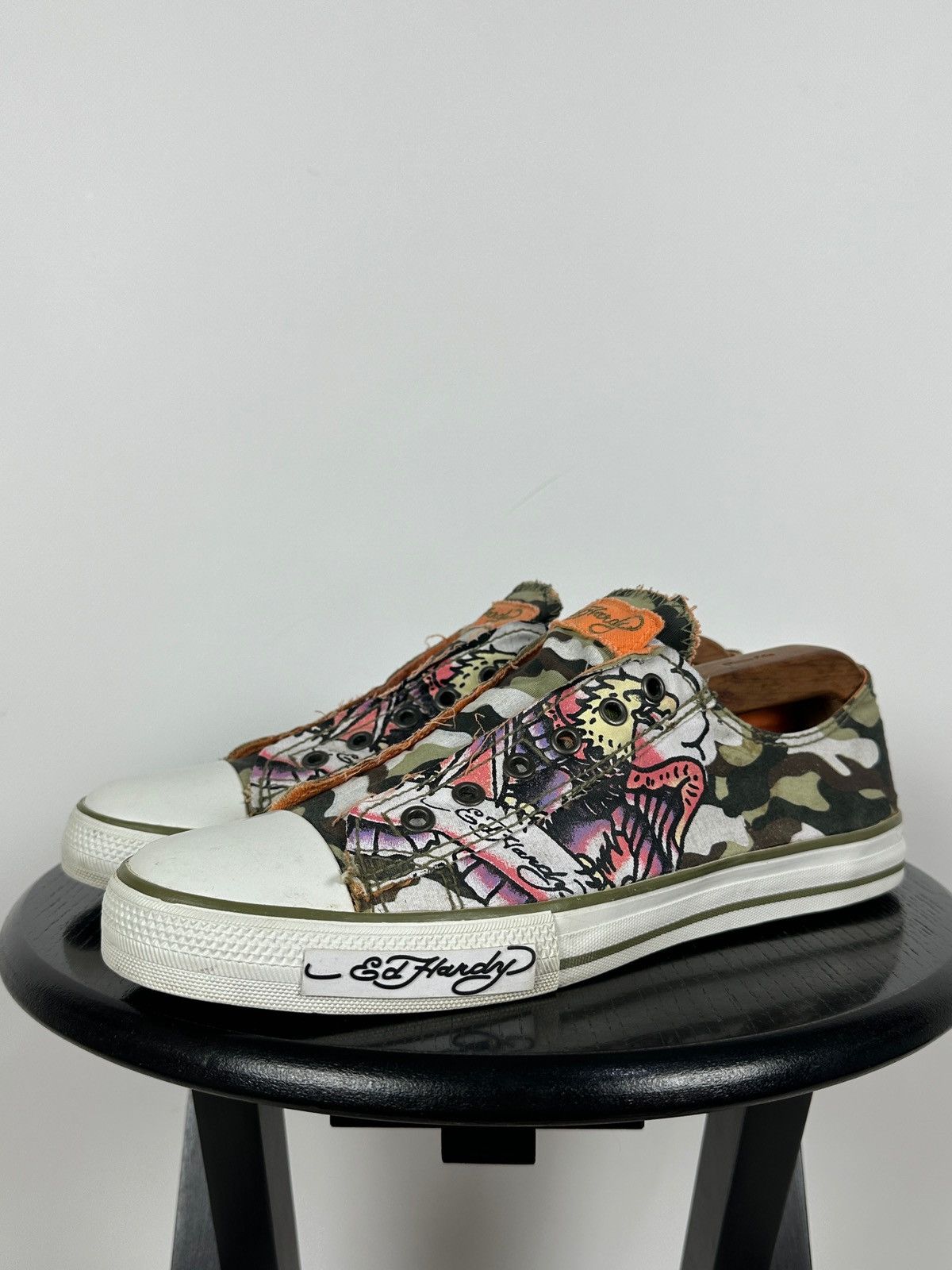 Ed Hardy Vintage Ed Hardy Y2K Camo Tattoo Graphic Slip On Sneakers Size US 11 / EU 44 - 13 Thumbnail