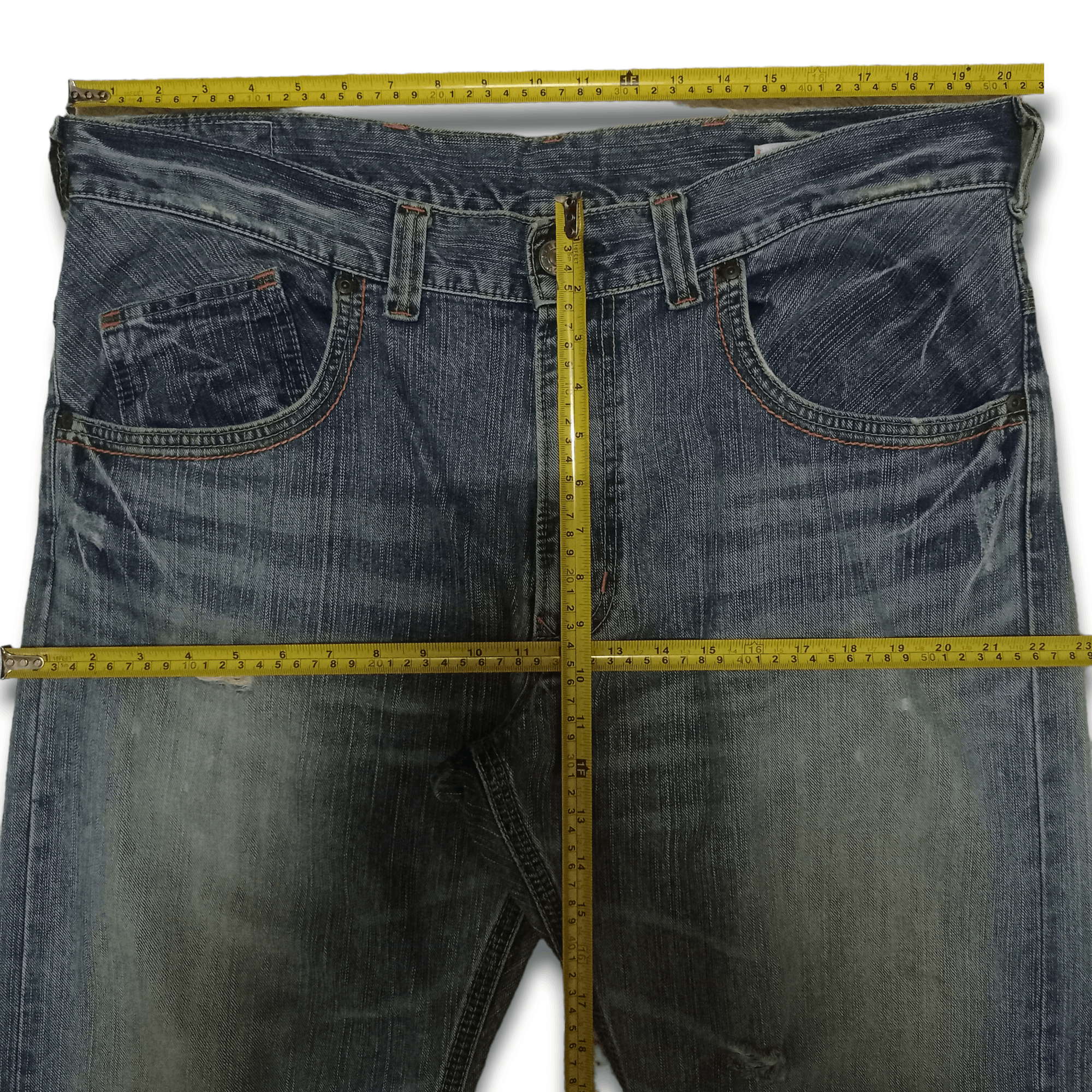 Edwin × Japanese Brand Edwin XV-S Exclusive Vintage Baggy Distressed Jeans 40x32 Size US 40 / EU 56 - 7 Thumbnail