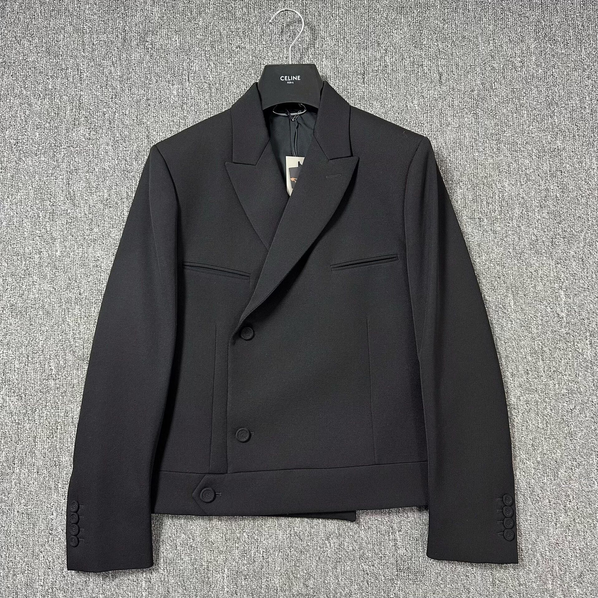 Dior Dior Man Black Peak Lapel Wool Blazer Size US S / EU 44-46 / 1 - 1 Thumbnail