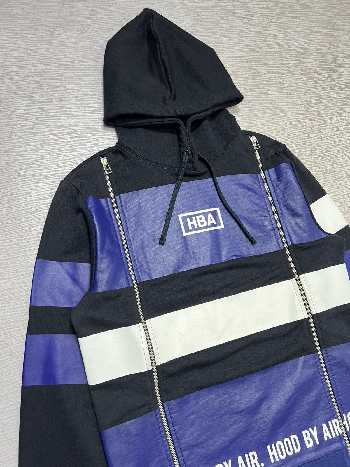 Hood By Air Hood by Air - Color Block Pattern Crewneck Double Zip Hoodie Size US XS / EU 42 / 0 - 5 Thumbnail