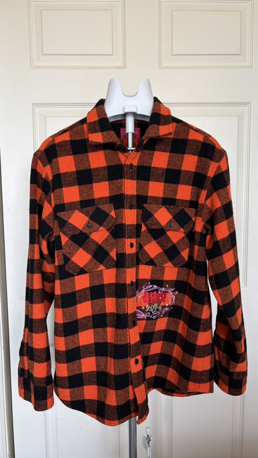 Supreme Supreme 1-800 Buffalo Plaid Shirt Orange FW18 – Size L Size US L / EU 52-54 / 3 - 2 Thumbnail