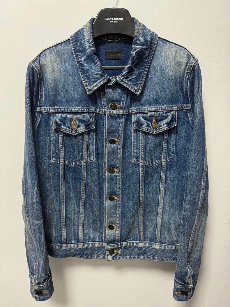 Saint Laurent Paris Saint laurent paris 17 FW dark blue water ripple flamingo d Size US M / EU 48-50 / 2 - 1 Thumbnail