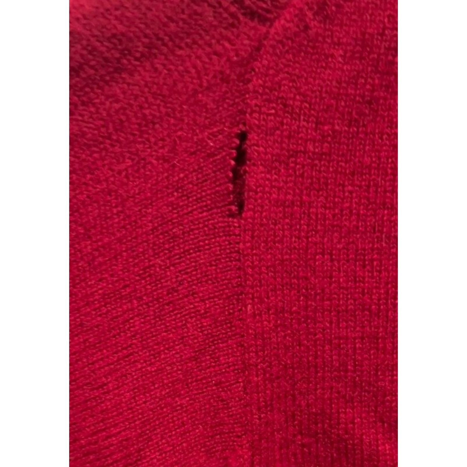 Other 100% Cashmere 2-Ply Knit Pullover Sweater Red Sz. L (Damage) Size US L / EU 52-54 / 3 - 5 Thumbnail