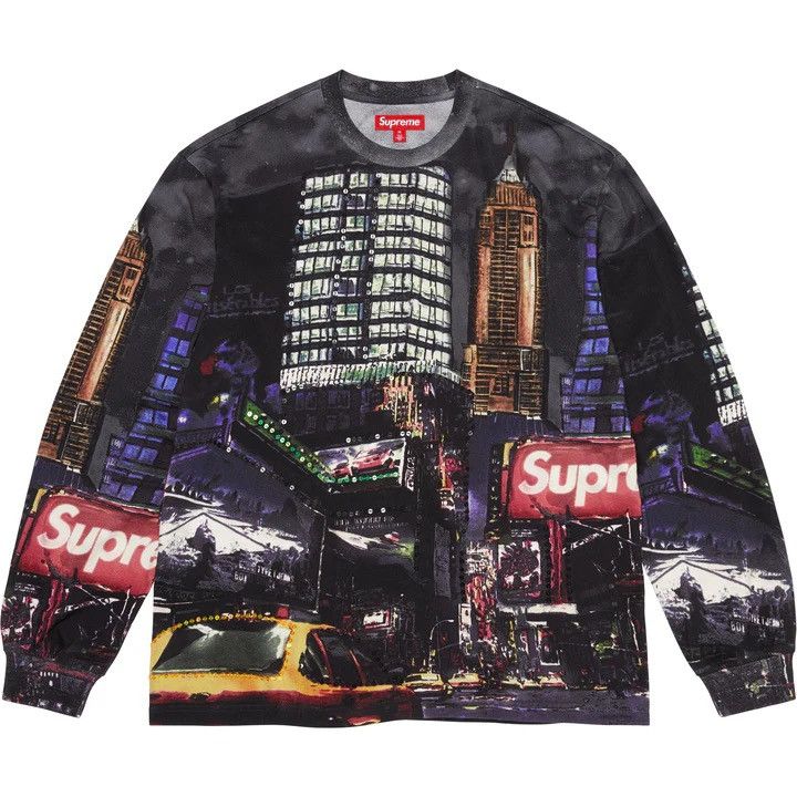 Supreme Supreme Skyline Sequin L/S Long Sleeve Tee Top | Grailed