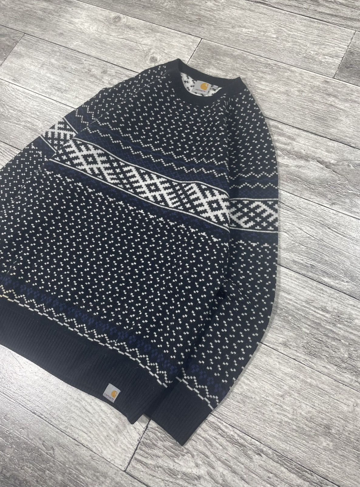 Carhartt Vintage Carhartt Haakon Wool Sweater Abstact Style Size US M / EU 48-50 / 2 - 2 Thumbnail