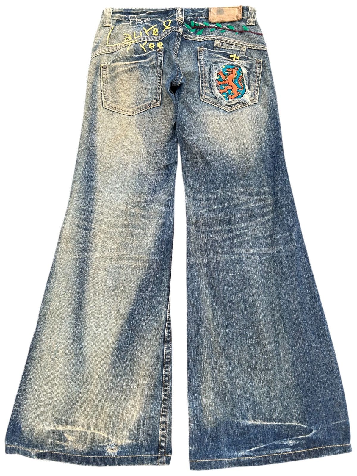 Kapital × Undercover × Vintage Flare Japanese Drive Jeans Sunfaded Denim Jeans Size US 31 - 1 Thumbnail