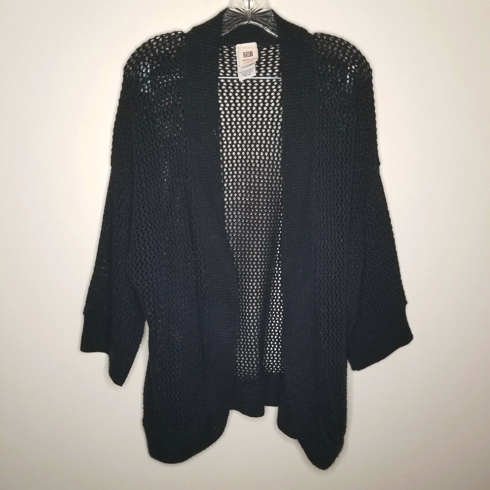 Faded Glory Faded Glory Womens Plus Black Knitted Cardigan Size 18W 20W Grailed