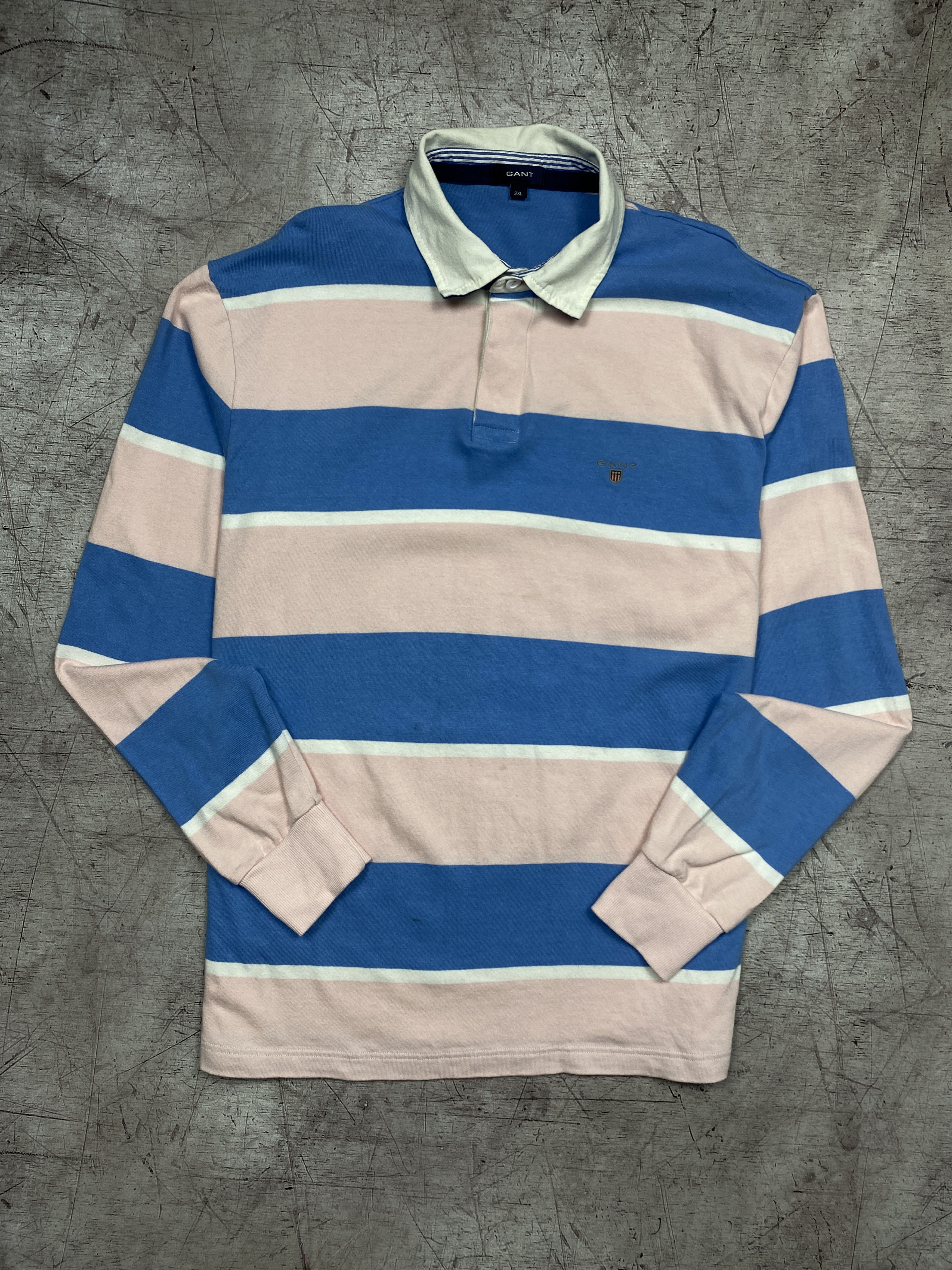 Gant × Vintage Gant Vintage Mens Rugby Long Sleeve Polo Shirt Size US XXL / EU 58 / 5 - 1 Thumbnail