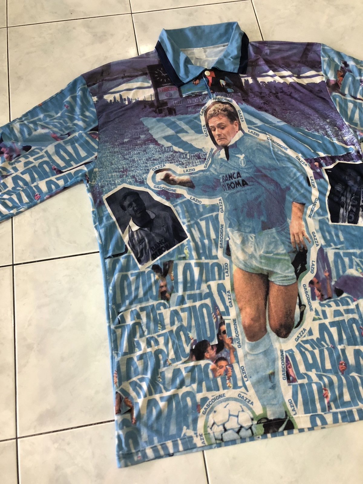 Vintage Vintage Lazio Gascoigne 10 THE POWER Gazza Polo Shirt Size US XXL / EU 58 / 5 - 4 Thumbnail