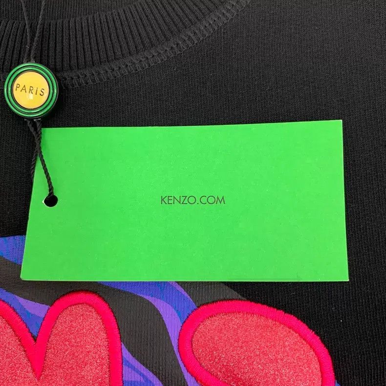 Kenzo Kenzo Black cloud logo letter embroidery cotton round neck Size S / US 4 / IT 40 - 6 Thumbnail