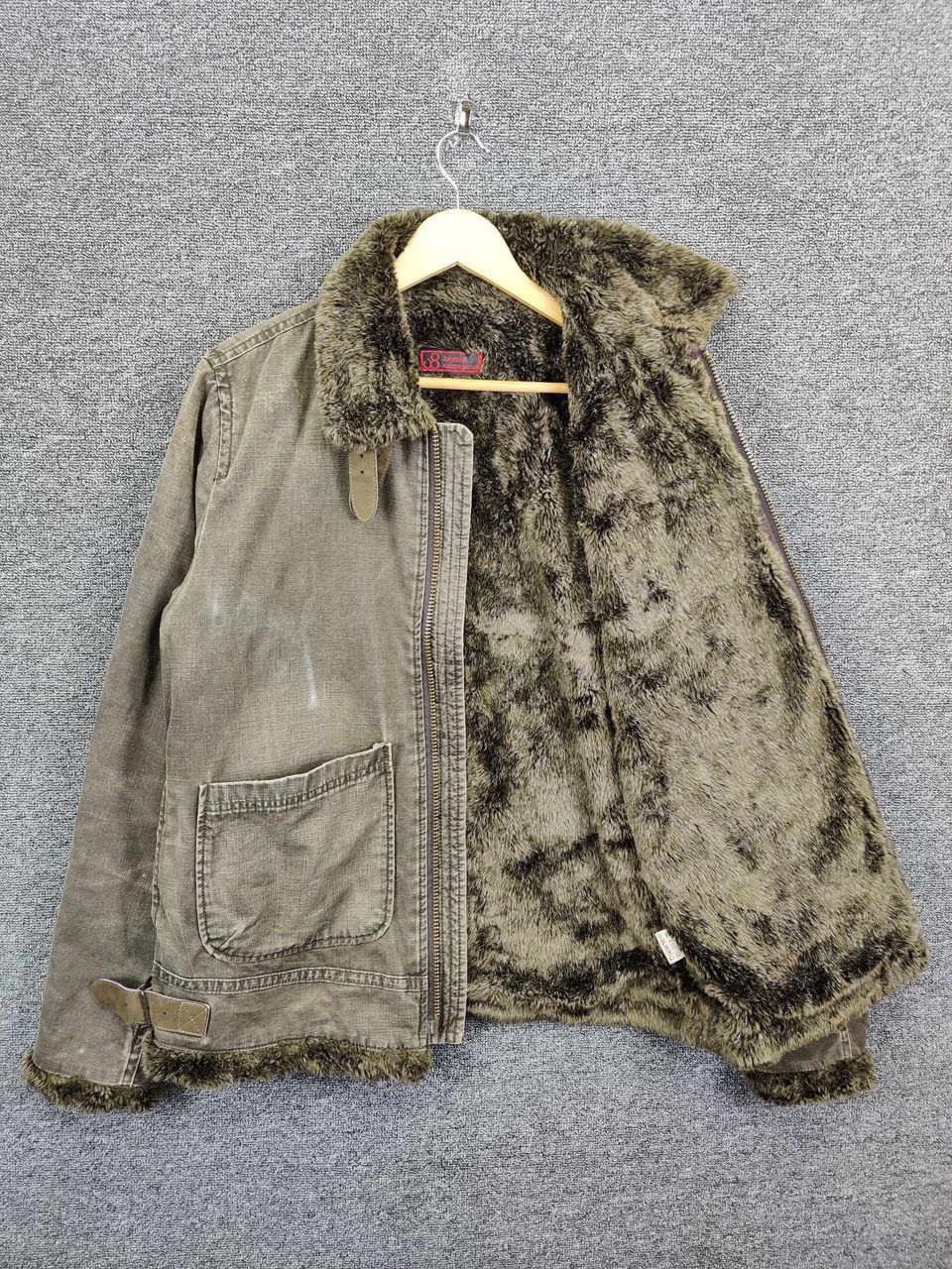 Johnbull Vintage John Bull Kojima Japan Denim Shearling Fur Jacket Size US L / EU 52-54 / 3 - 7 Thumbnail