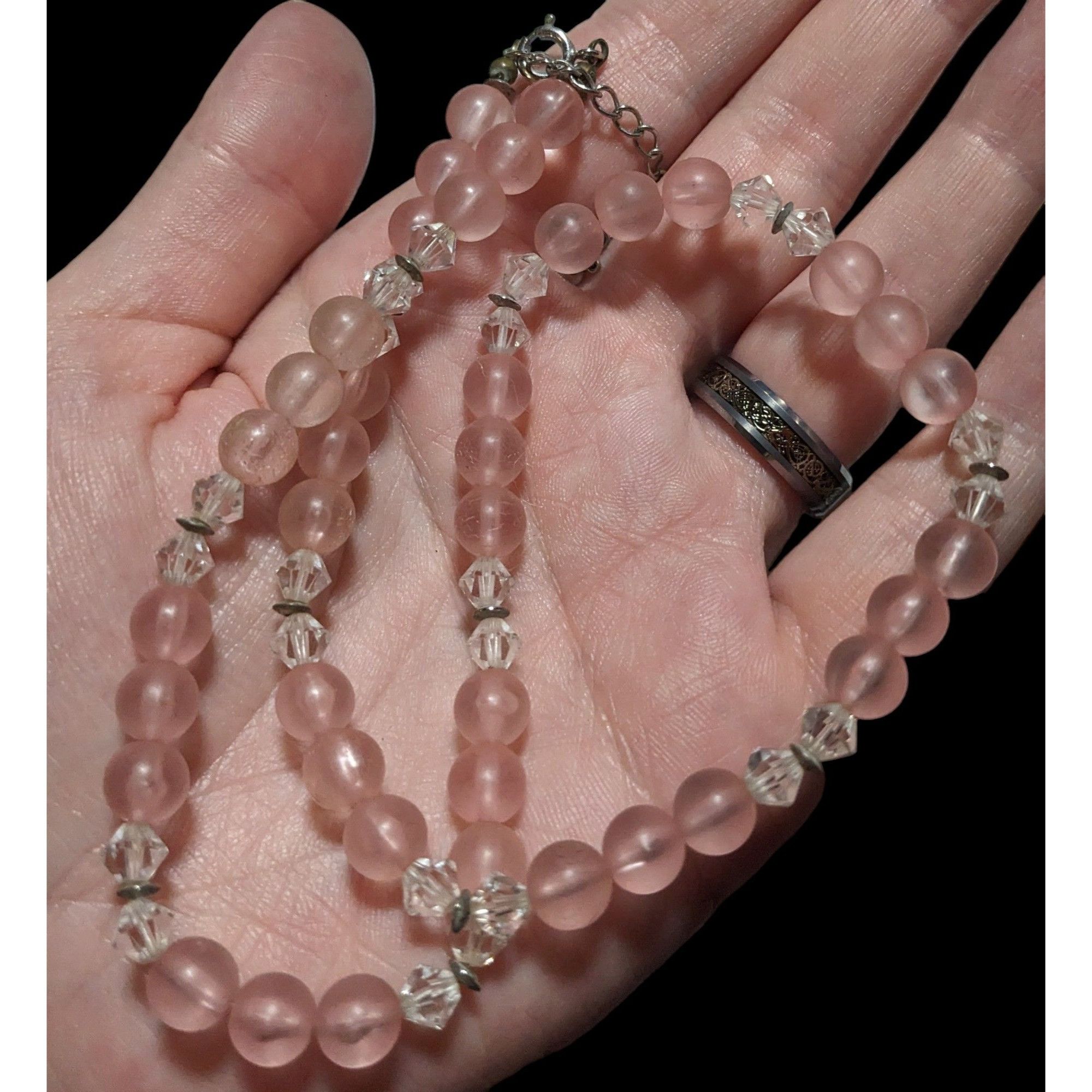 Other Coquette Pink And Clear Beaded Necklace Size ONE SIZE - 3 Thumbnail