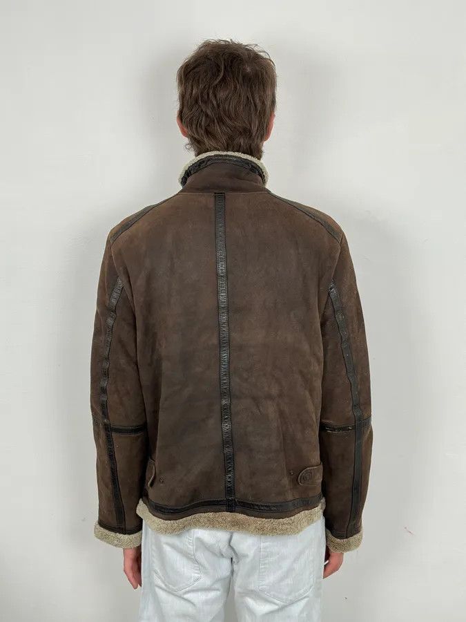 Dolce & Gabbana 1990s Dolce & Gabbana Brown Shearling Leather Jacket Size US M / EU 48-50 / 2 - 3 Thumbnail