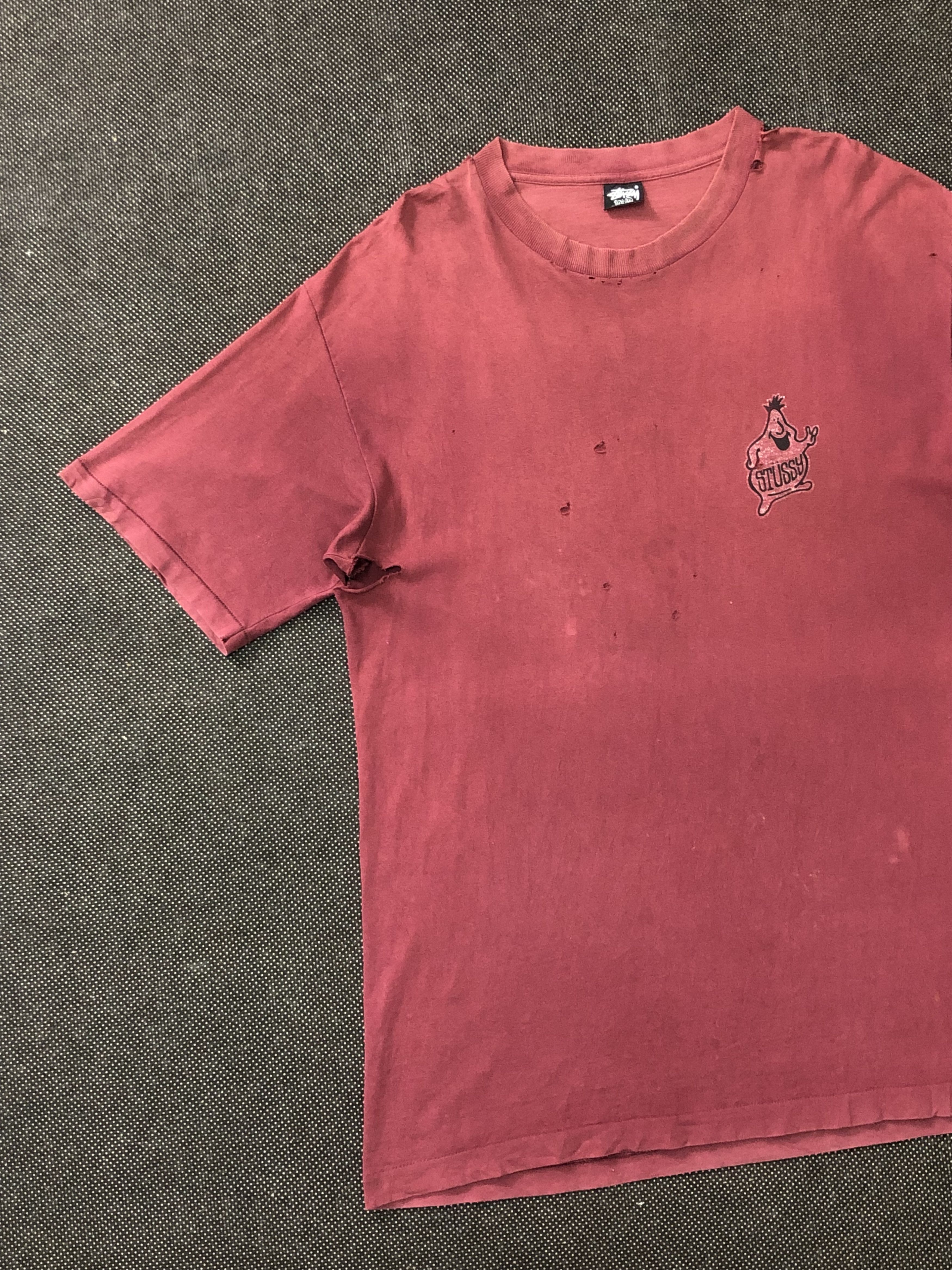 Stussy RARE🔥VINTAGE 80’S STUSSY MR BLOB THRASHED DISTRESSED T Size US XL / EU 56 / 4 - 4 Thumbnail