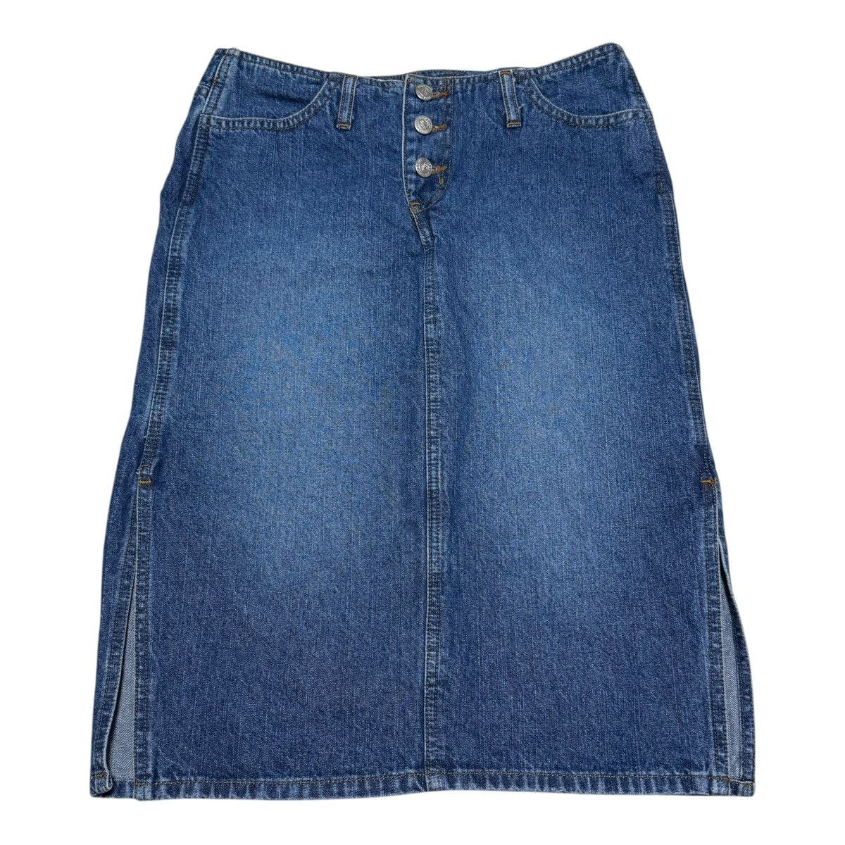 Vintage Vintage Paris Blues Cotton Jean Pencil Skirt Women’s 5 Size 28" / US 6 / IT 42 - 1 Thumbnail