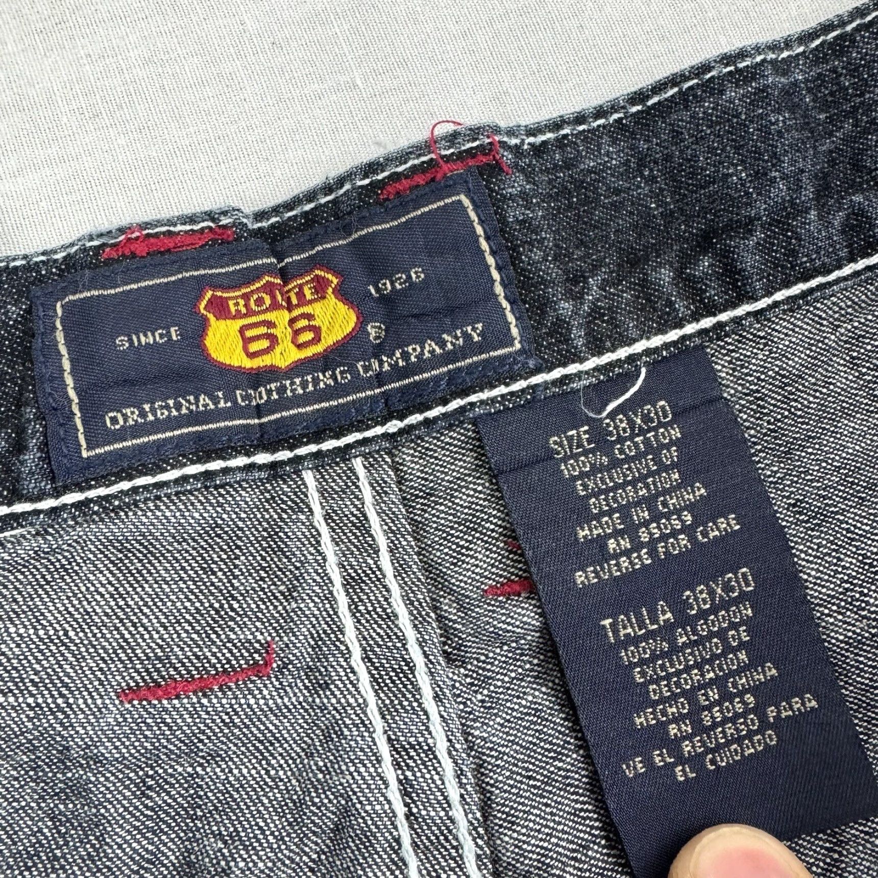 Route 66 VINTAGE Route 66 Jeans Black Wide Leg Adult 35x27 High Rise Relaxed Fit Y2K Grunge Mens Size US 35 - 7 Thumbnail