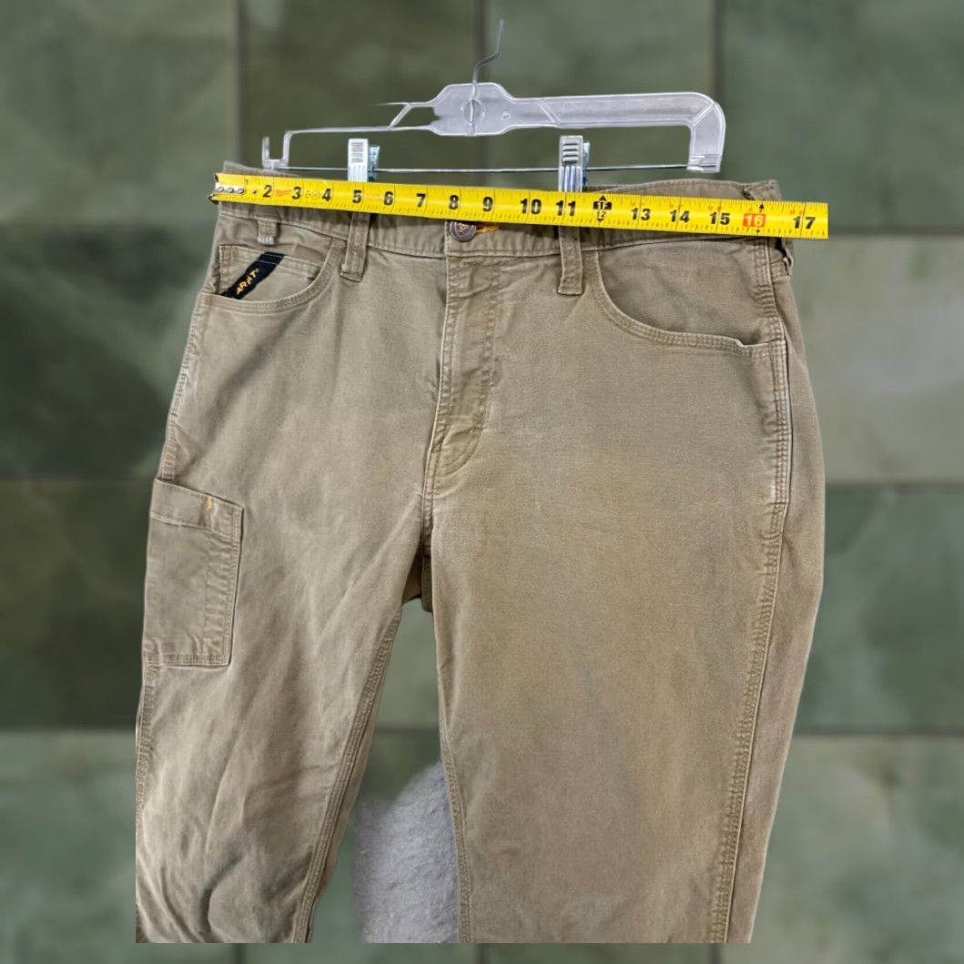 Ariat Ariat Mens Relaxed Straight M4 REBAR Khaki Canvas Work Pants 34x30 Size US 34 / EU 50 - 2 Thumbnail