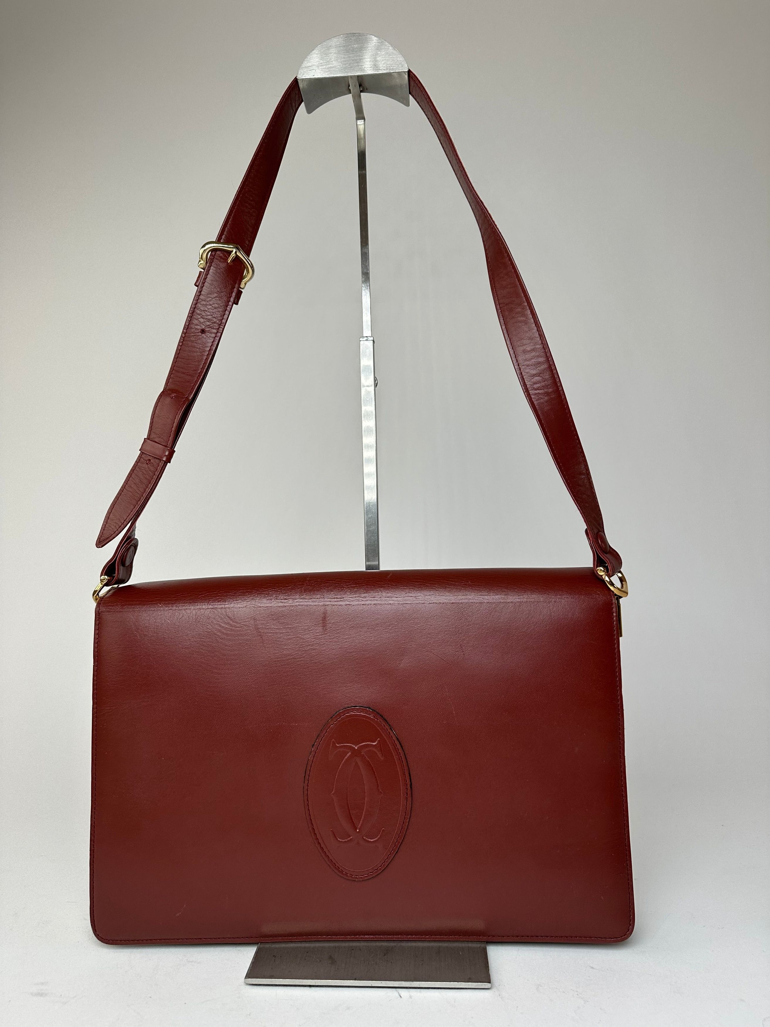 Other Vintage Cartier Leather Multiway Bag Burgundy Size ONE SIZE - 1 Thumbnail