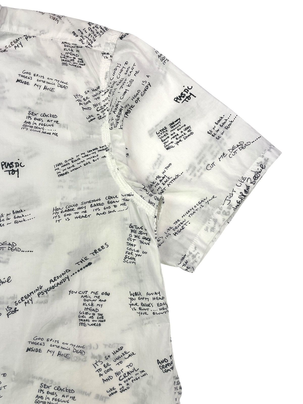 Undercover SS14 "GODOG" - Scribbled Lyrics Button Up T-shirt Size US M / EU 48-50 / 2 - 12 Thumbnail