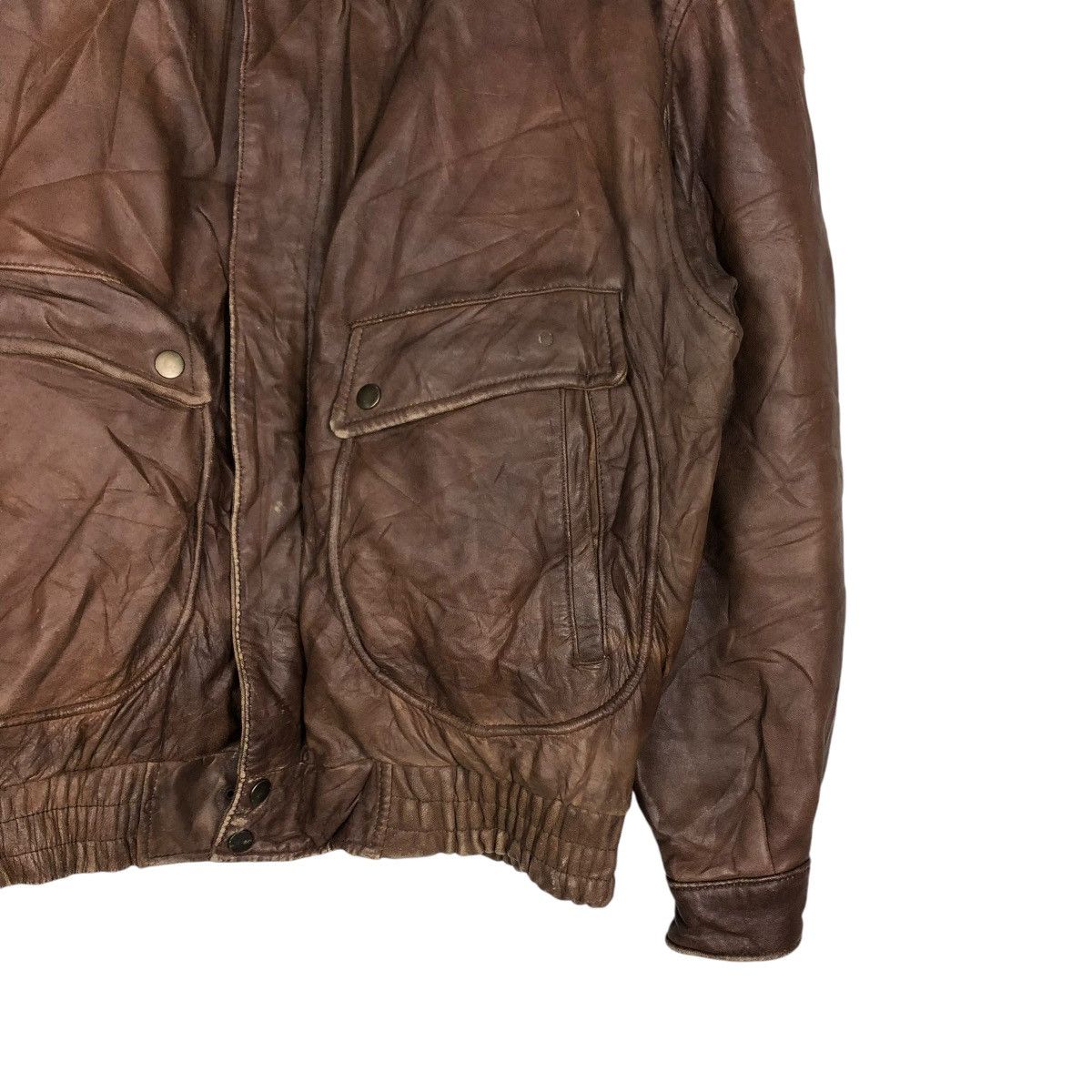 Japanese Brand 🔥VINTAGE JUMPER BOMBER LEATHER JACKET ISSEY MIYAKE Size US L / EU 52-54 / 3 - 6 Thumbnail