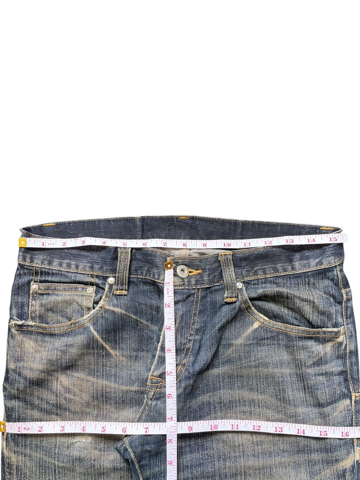 Tornado Mart Vintage Tornado Mart Rusty Mud Wash Distress Flare Jeans Size 31" - 6 Thumbnail