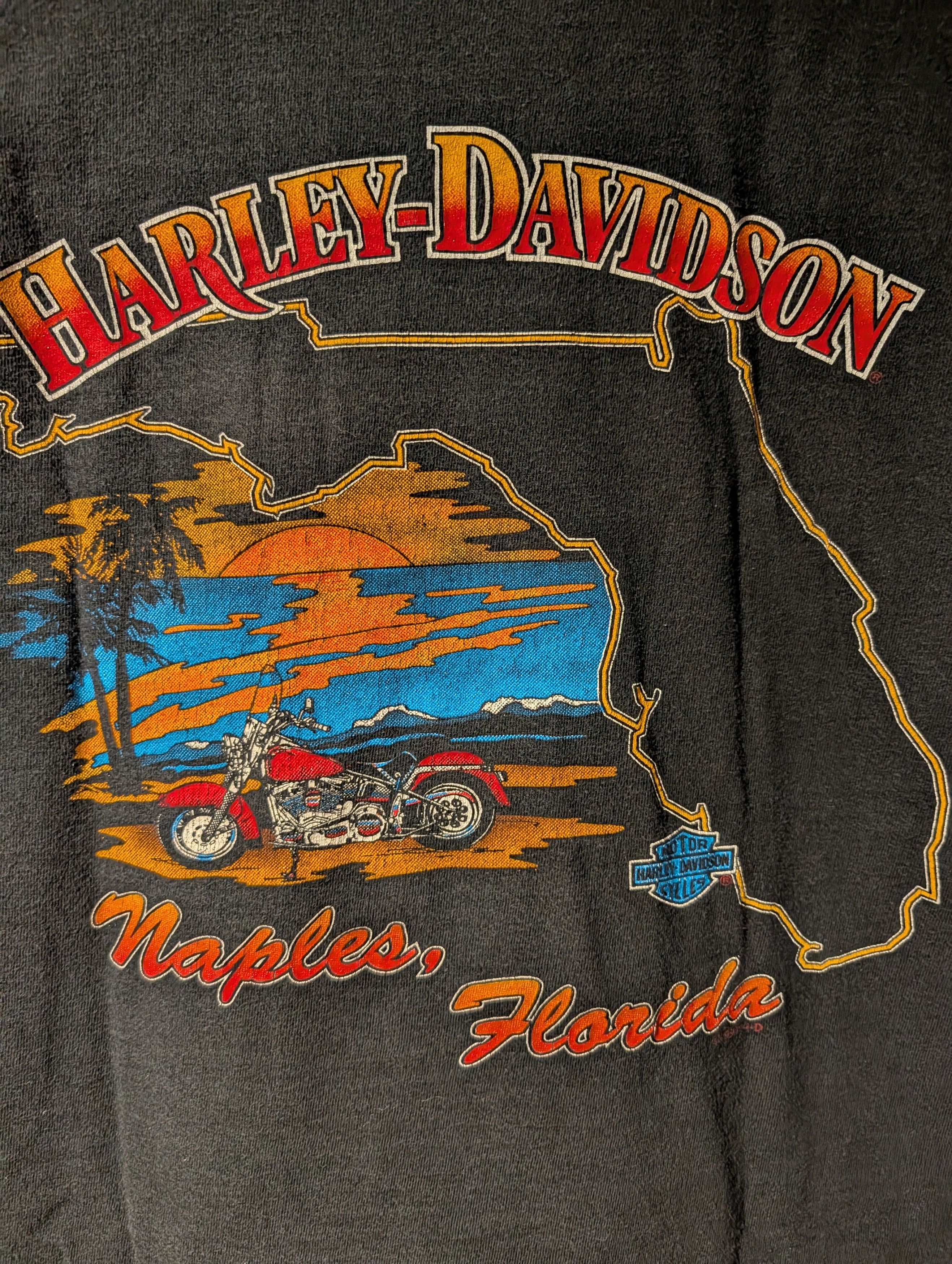 Harley Davidson Vintage 1997 Harley Davidson Eagle Graphic Florida T-Shirt Size US L / EU 52-54 / 3 - 6 Thumbnail