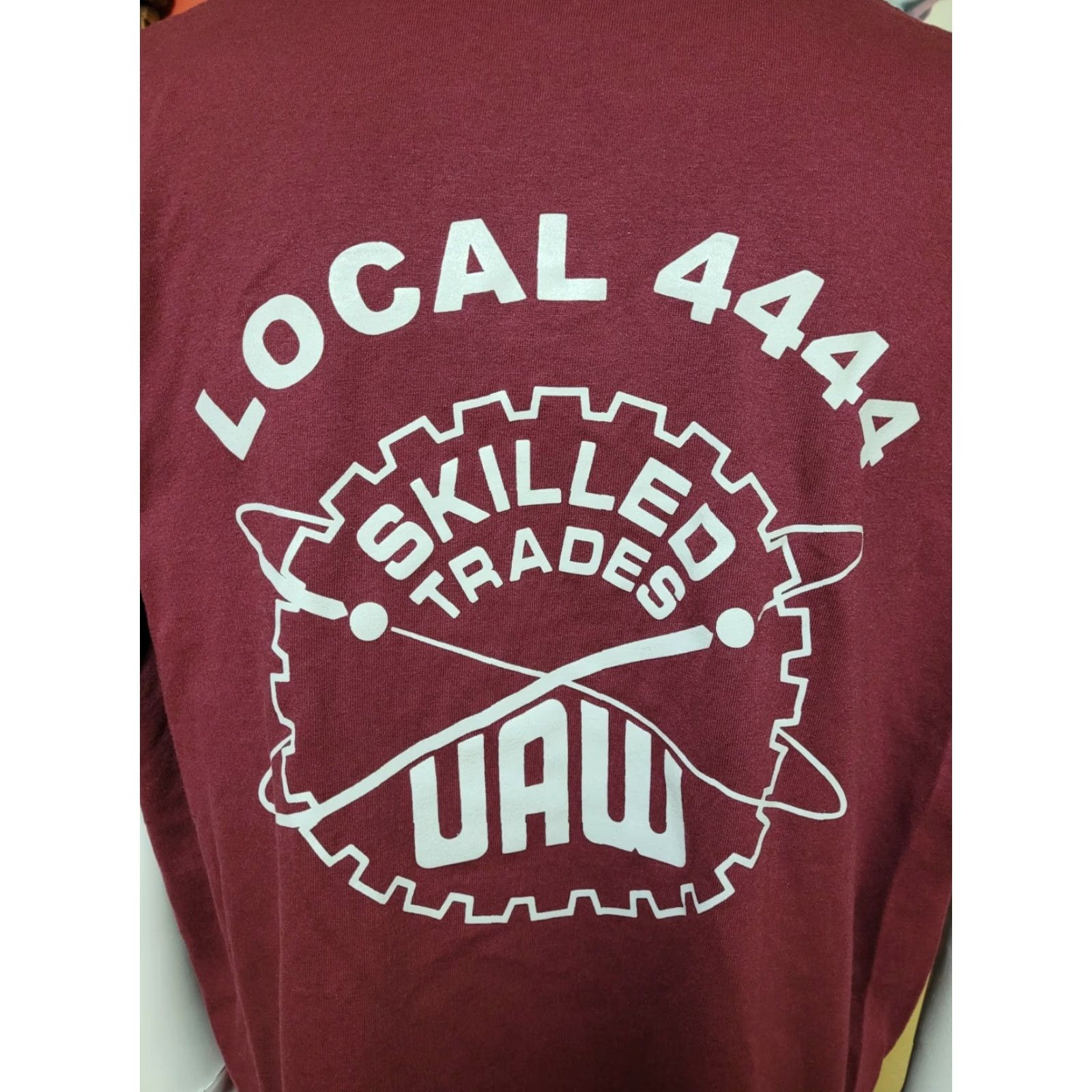 Vintage VINTAGE UAW Local 4444 Union Pride T Shirt 2XL Men Red Henley Short Sleeve Unionline Graphic Tee Size US XXL / EU 58 / 5 - 3 Thumbnail
