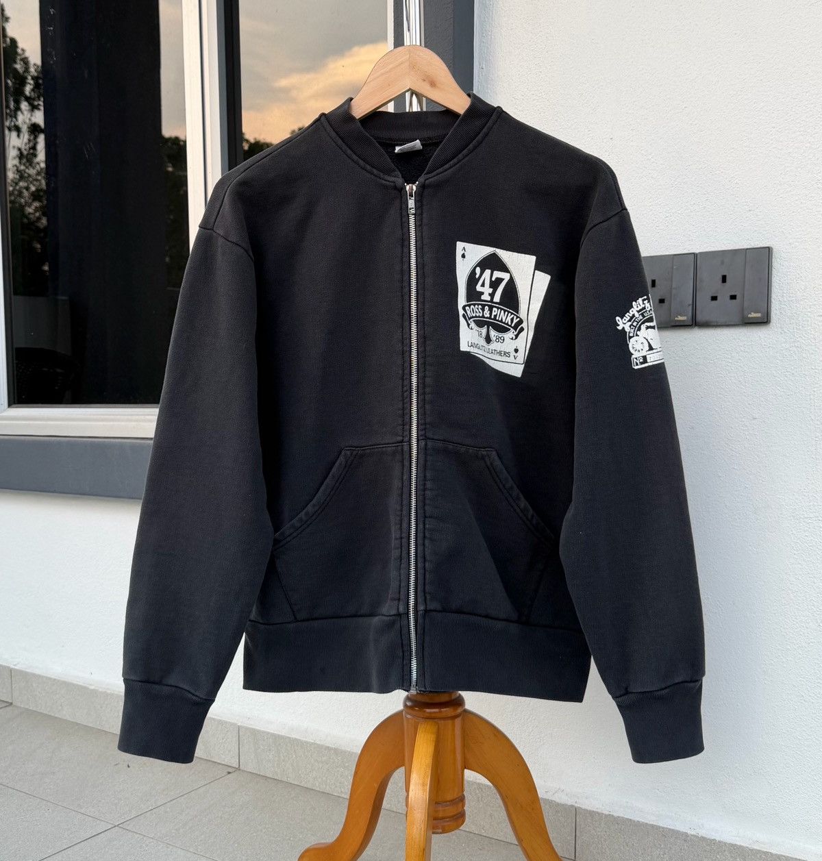 Vintage 🔥RARE🔥Vintage Langlitz Leathers Crewneck Zipper Jacket Size US M / EU 48-50 / 2 - 4 Thumbnail