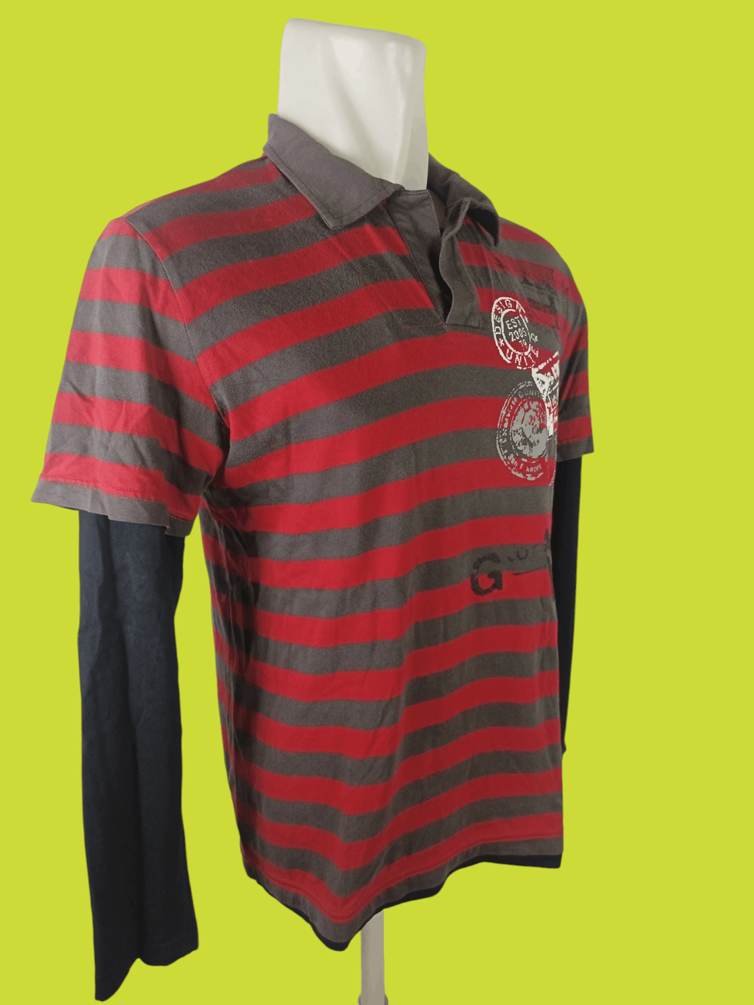 Japanese Brand Design United Double Layers Long Sleeve Stripe Size US M / EU 48-50 / 2 - 2 Thumbnail