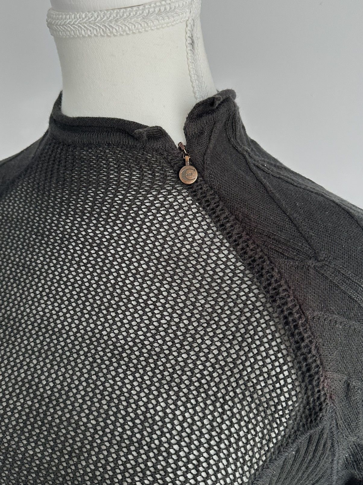Just Cavalli 00s Just Cavalli Y2K Black Cotton Mini Mesh Dress Sz 46 Size L / US 10 / IT 46 - 5 Thumbnail