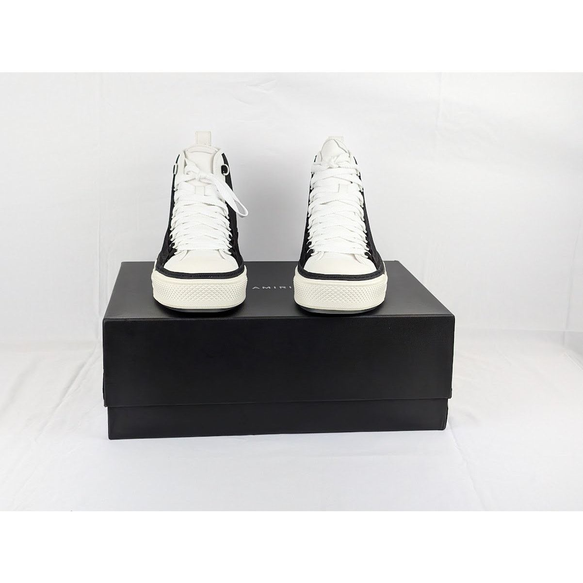 Amiri o1rshd1 Q:2 / MA Court Hi Top Sneakers in Black/White Size US 11 / EU 44 - 8 Thumbnail