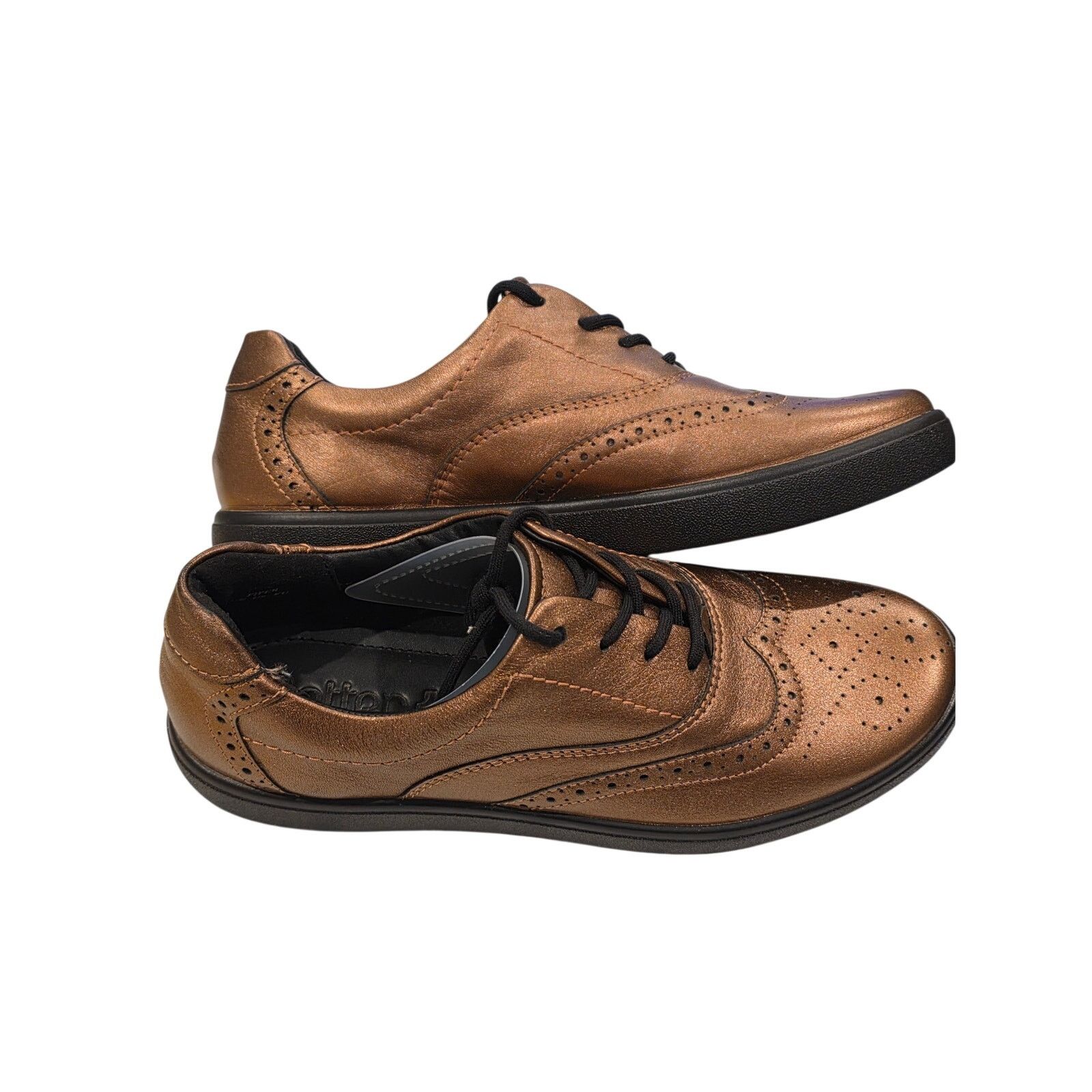 Hilo Hattie Hotter Metallic Bronze Wingtip Oxford Shoes Womens 7.5 Size US 7.5 / IT 37.5 - 9 Thumbnail