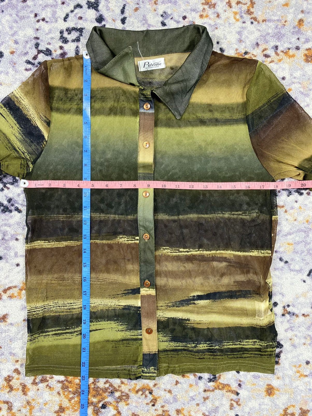 Japanese Brand VINTAGE PAVONE MESH ART SHIRT GHOTICPUNK STYLE Size M / US 6-8 / IT 42-44 - 8 Thumbnail
