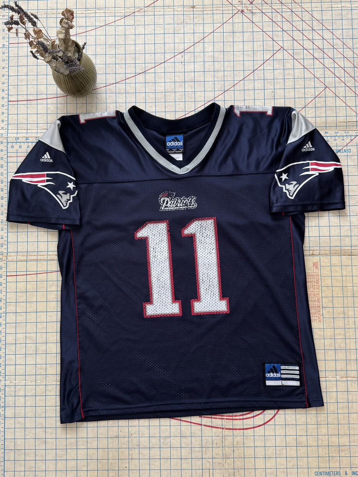 Adidas Vintage Adidas Team New England Patriots Drew Bledsoe Jersey Size US L / EU 52-54 / 3 - 3 Thumbnail