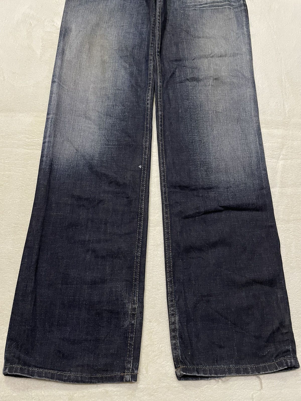 Lee Vintage Lee Cooper Straight Cut Distress Faded Dark Blue Size US 30 / EU 46 - 3 Thumbnail