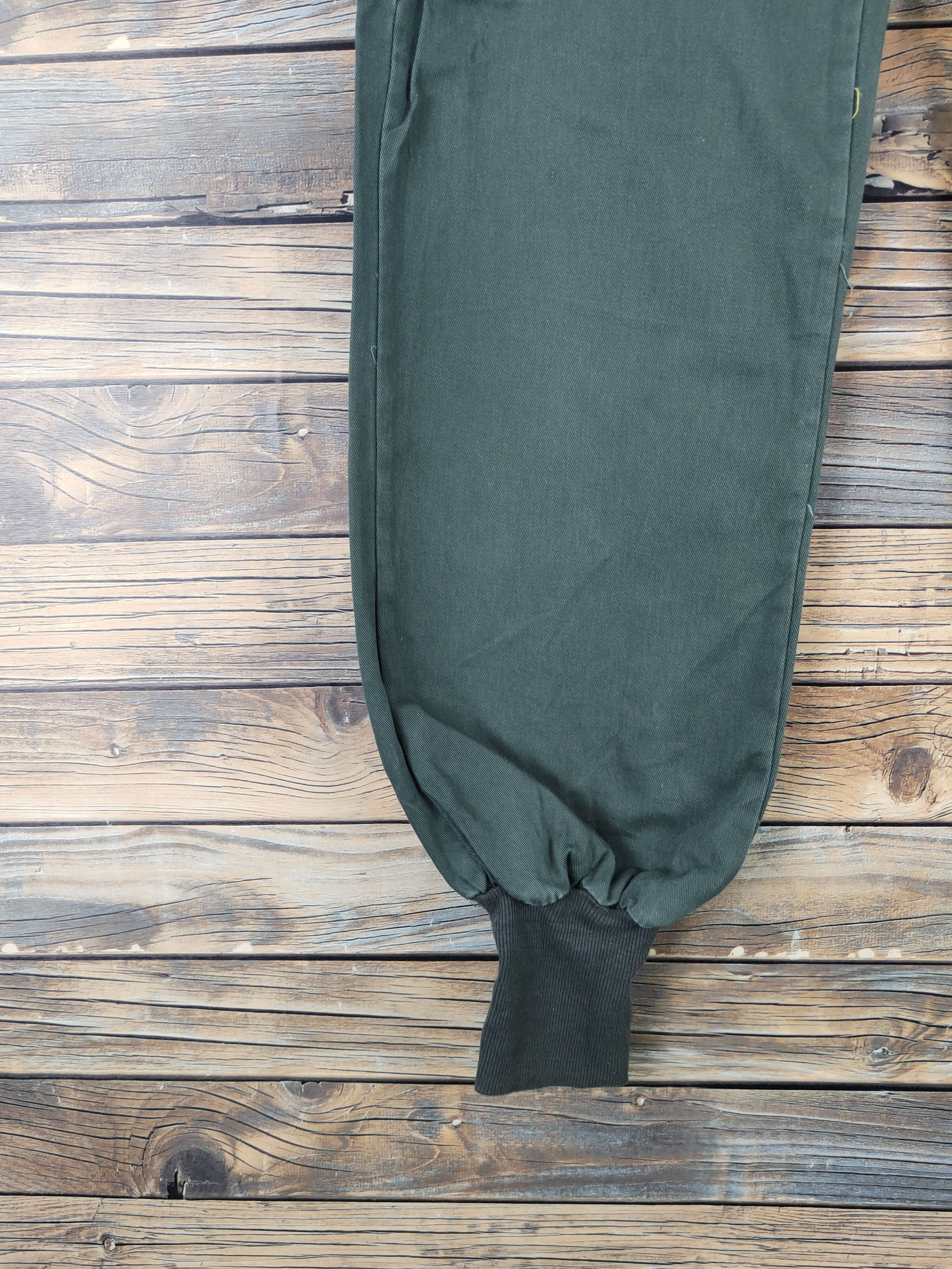 Japanese Brand DL Blue Brain Dark Green Multipocket Joggers #2398 Size 27" / US 4 / IT 40 - 4 Thumbnail