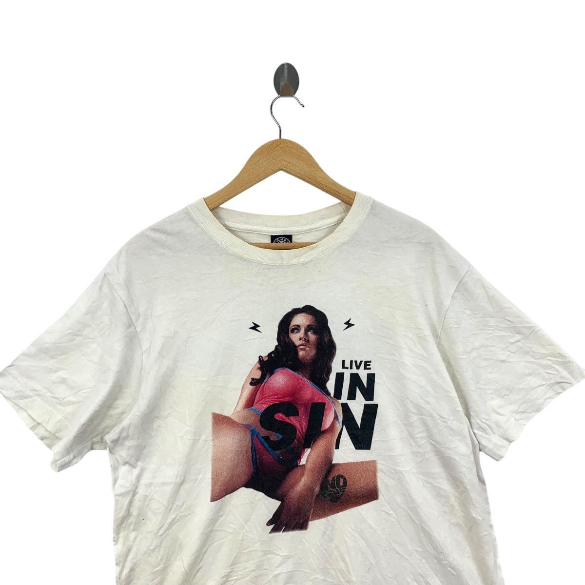 ANDSUNS AND SUNS JAPAN Live In Sin Luxury Streetwear Tee Shirt Size US L / EU 52-54 / 3 - 2 Thumbnail