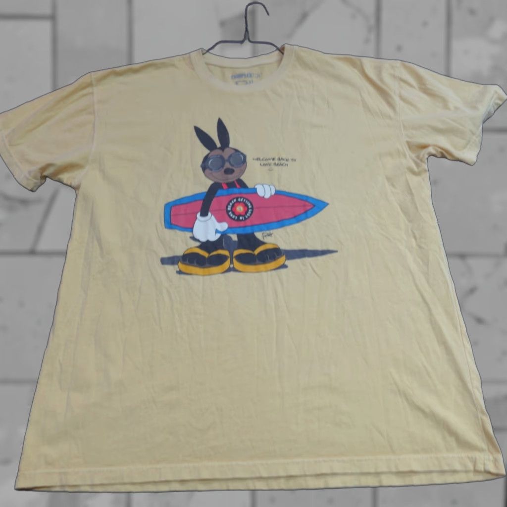 Vintage VINTAGE ComplexCon x Rello Shirt XL Yellow Graphic Print Crew Neck Short Sleeve Men 90s Welcome to Long Beach Shorts? Size US XL / EU 56 / 4 - 1 Thumbnail