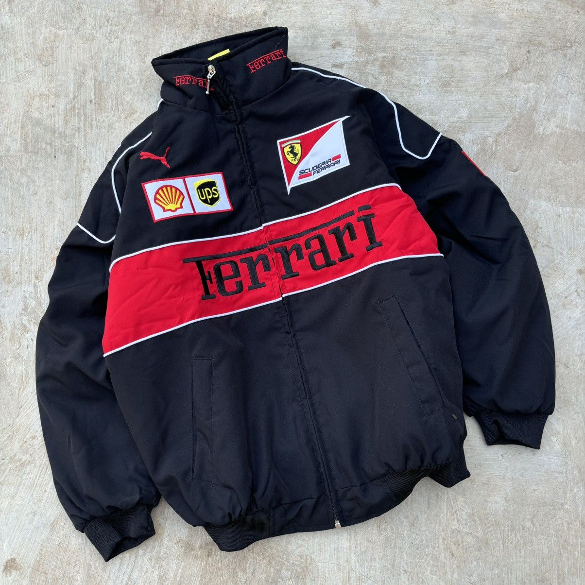 Ferrari Crazy Vintage 90s Ferrari Racing Jacket Size US L / EU 52-54 / 3 - 1 Thumbnail