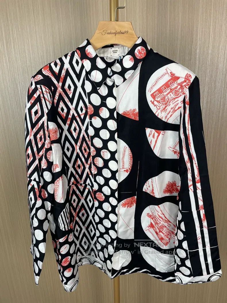 Hermes Hermes Silk Twill Shirt Size XS / US 0-2 / IT 36-38 - 1 Thumbnail