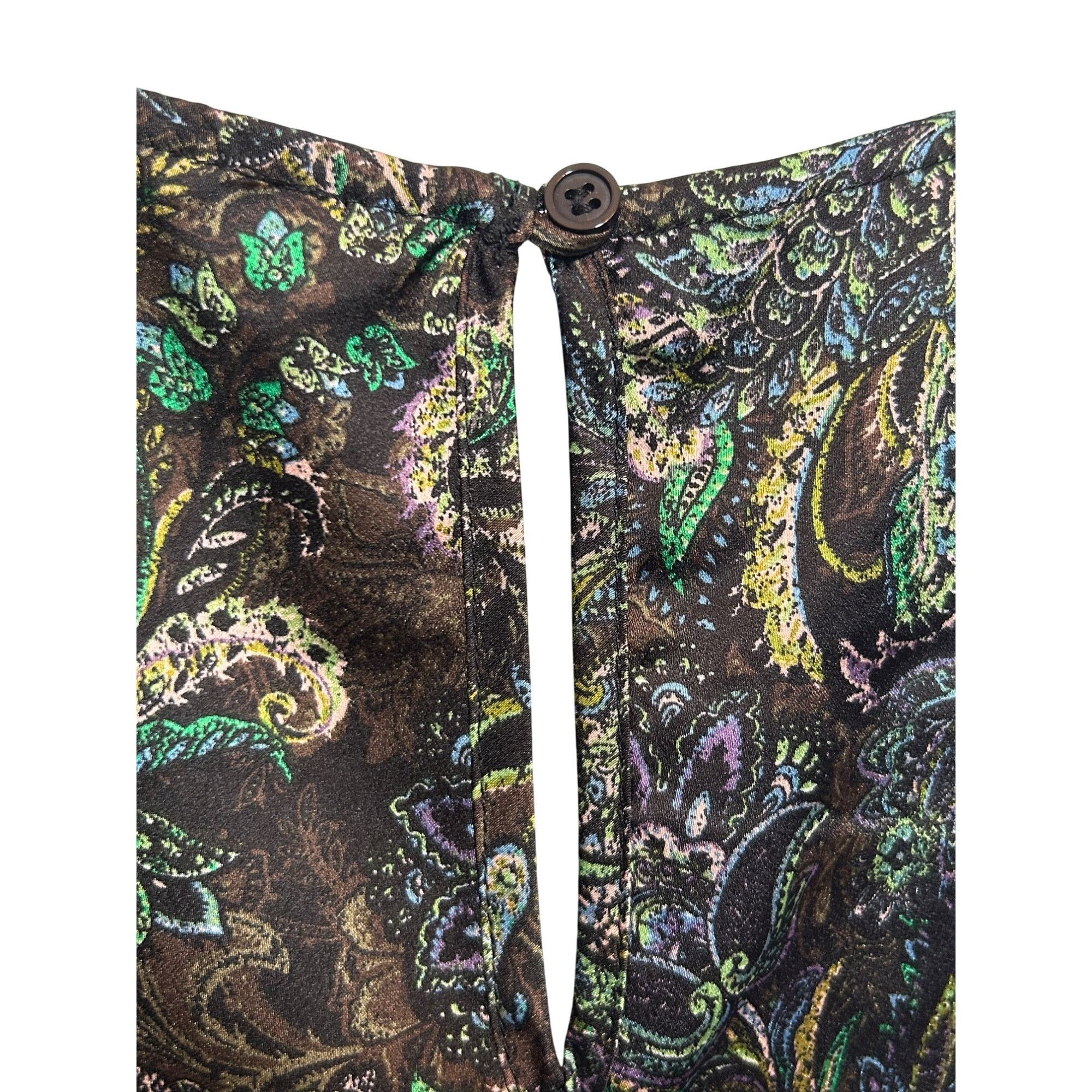 Other Pleione Women’s Blouse M Long Puff Sleeve Paisley Floral Bro Size M / US 6-8 / IT 42-44 - 14 Thumbnail