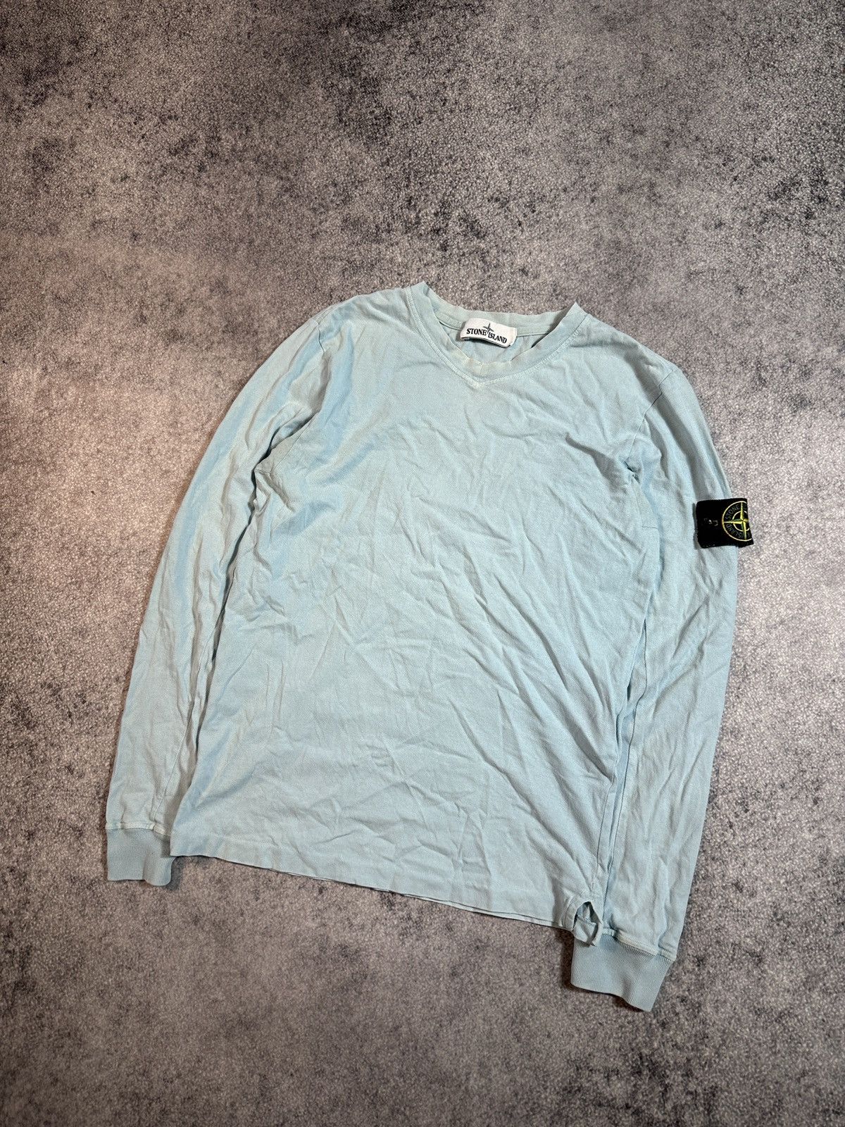 Stone Island Long Sleeve Logo Streetwear Casual Style S Rare