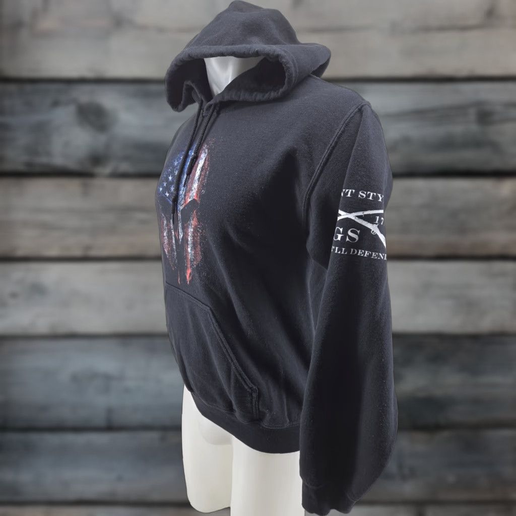 Vintage Grunt Style American Spartan Pullover Hoodie Black Size S Mens Hooded Pockets Graphic Print USA Size US S / EU 44-46 / 1 - 1 Thumbnail