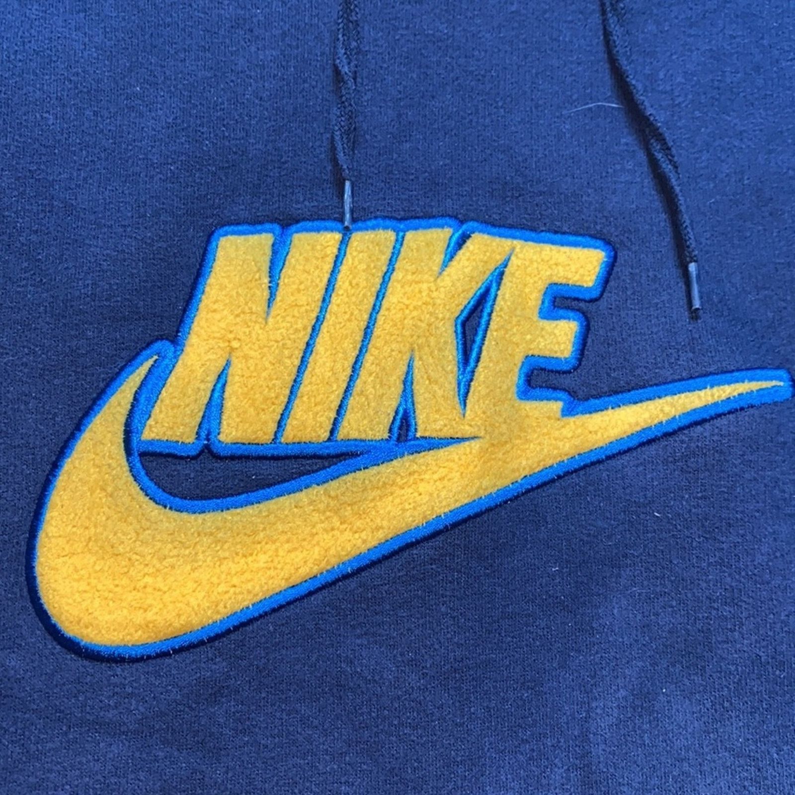 Nike Y2K Nike spell out center swoosh hoodie Size US L / EU 52-54 / 3 - 4 Thumbnail